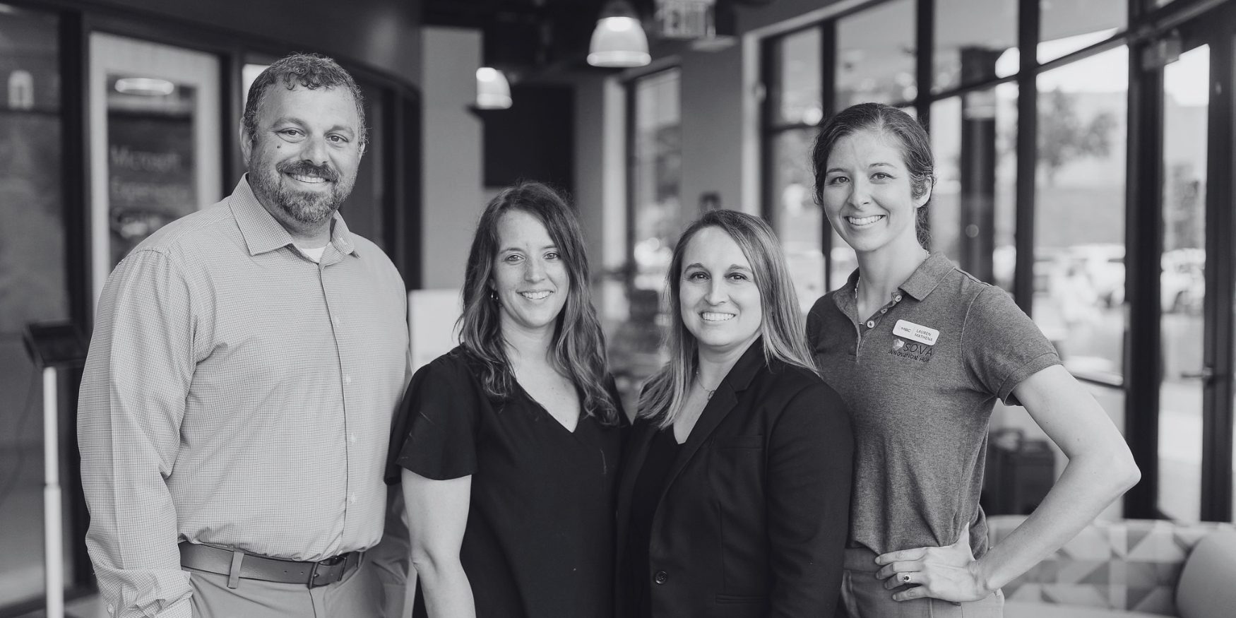 SOVA Innovation Hub team photo B&W 2024